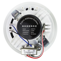 Haut-parleur de plafond de 6 pouces 100W avec transformateur intégré pour la musique d'ambiance commerciale et les systèmes de sonorisation