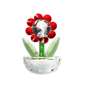 Figurine boule de cristal, ornement de table, fleur décorative, objet de collection, art populaire écologique, décoration intérieure, cadeaux souvenirs - Product Image 1