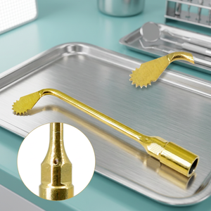 Pointe chirurgicale dentaire dorée avec lame courbée pour équipement de thérapie orale, utilisation manuelle - Product Image 3