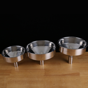 Embudo de acero inoxidable grueso, fugas de aceite de vino químico industrial de gran diámetro, con pantalla de filtro, alimentación Extragrande - Product Image 2