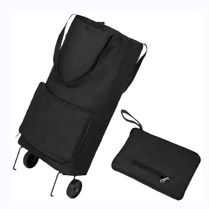 Sac de courses pliable en tissu Oxford 600D en gros, chariot de courses pliable en microfibre, sac de courses pour la maison - Product Image 1