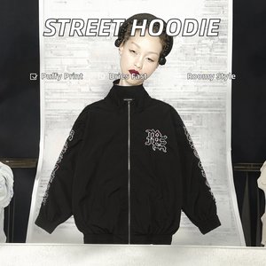 Men's Heavyweight Hooded <b>Lined</b> Oversized Pullover Sports Shirt with Rhinestones Letter Design Autumn <b>Jacket</b> - Product Image 2