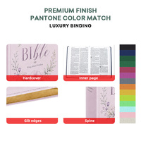Service d'impression personnalisée sur couverture rigide en cuir PU, vente en gros, fournisseur direct d'usine OEM, cadeau d'église, livre biblique