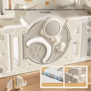 Corralito Plegable para Bebés con Puerta de Seguridad y Tapete, Área de Juegos Interior para Bebés, Niños Pequeños y Niños en Casa - Product Image 3