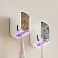 Support mural en plastique anti-poussière à un niveau pour brosses à dents électriques, technique d'injection, pour salon