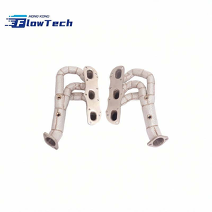 Colector de Escape de Alto Rendimiento FlowTech T304 de Acero Inoxidable con Protector Térmico para Porsche 987 981 2.7L 3.4L, Ajuste Directo - Product Image 1
