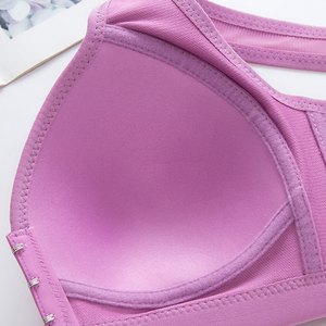 Reggiseno Push up Sexy con chiusura frontale in tinta unita reggiseno senza fili Bralette senza cuciture per donne intimo taglie forti reggiseni Sexy - Product Image 6