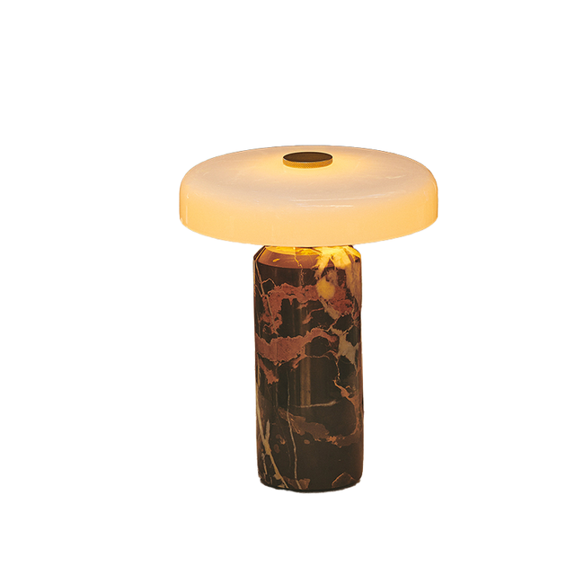 Modern Designer Bedside Table Lamp for Bedroom Luxury AC Powered Postmodern Scandinavian Marble Dome Shade