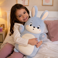 Peluche en coton personnalisée en forme de lapin, coussin de relaxation pour la sieste au bureau, tailles personnalisées, unisexe