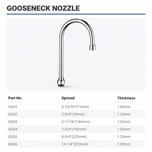 <span class=keywords><strong>Robinet</strong></span> à commande au pied sans poignée, bec col de cygne, eau froide, valve à pédale unique bleue, corps en laiton, sortie en acier inoxydable, usage commercial - Product Image 4