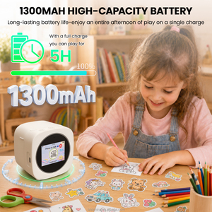 Mini-imprimante thermique portable sans fil pour photos instantanées et autocollants pour enfants, imprimante de poche sans encre à activation vocale IA pour dessin - Product Image 4