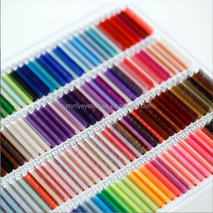 Tùy chỉnh màu nâu sẫm mờ phong cách Handmade Fan lông mi mở rộng chất lượng cao 8-15 mét C/D Curl mix đầy màu sắc cá nhân Lash khay - Product Image 4