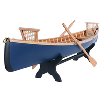 B518 - Modèle de bateau à rames en bois Adirondack fait main, décoration nautique vintage, bateau de lac américain classique