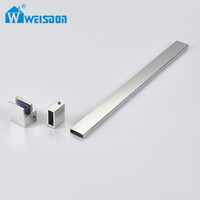 Installation facile Connecteur de tube chromé pour salle de bain Accessoires de salle de douche Barre de support de porte de douche en acier inoxydable