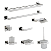 Porte-serviettes mural simple FAAO FA-57224 pour salle de bain, 2 barres, 60 cm de longueur, design moderne, en acier inoxydable SUS 304