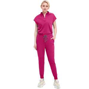 Logo personalizzato 2025 comodi pantaloni da infermiera da donna e Top in tessuto con scrubini da allattamento in basso set di uniformi ospedaliere mediche - Product Image 3