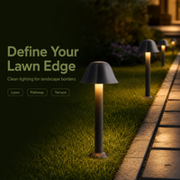 Lampadaire LED Moderne Personnalisable pour Aménagement Paysager, Lampe de Jardin Noire en Forme de Pétale pour Allée de Villa, Parc et Éclairage Extérieur