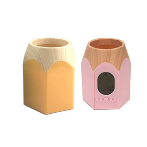 Pencil Tip Clock Multifunctional <b>Electronic</b> Pen Holder LCD Display Alarm <b>Calendar</b> Temperature Office Storage Item - Product Image 2