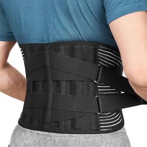 Supporto per vita da Fitness a compressione nera supporto per alleviare il dolore alla schiena con acciaio