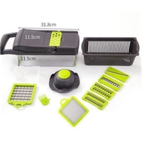 Hachoir à légumes multifonction Oignon Dicer Spiralizer pour coupe-légumes Mandoline Slicer Food Chopper avec conteneur