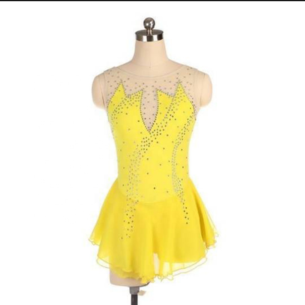 Figure Skating Dress - Red Flowers for Christmas Performance