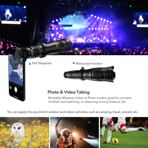 Phụ Kiện Điện Thoại Zoom Ống Kính Điện Thoại Di Động <span class=keywords><strong>Camera</strong></span> Ngoài 36X Ống Kính Viễn Vọng Cho Samsung Iphone Điện Thoại <span class=keywords><strong>Android</strong></span> - Product Image 6