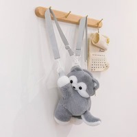 Sac à dos en peluche super doux et très populaire, motif capybara mignon, sac fourre-tout en forme d'ours, sac à dos de dessin animé, rembourré en coton PP