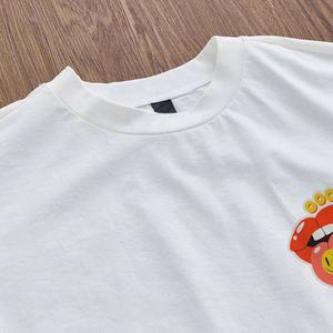 Camiseta de mezcla de algodón y poliéster de manga cinco cuartos del fabricante con logotipo colorido - Product Image 4