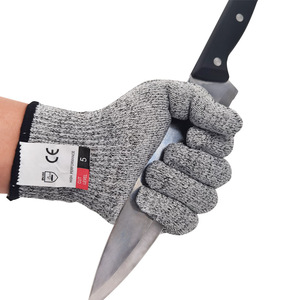 Guantes resistentes a cortes, nivel 5, protección de seguridad de fibra HPPE para cocina, carpintería, corte de vidrio, resistentes a la abrasión, sin recubrimiento - Product Image 1