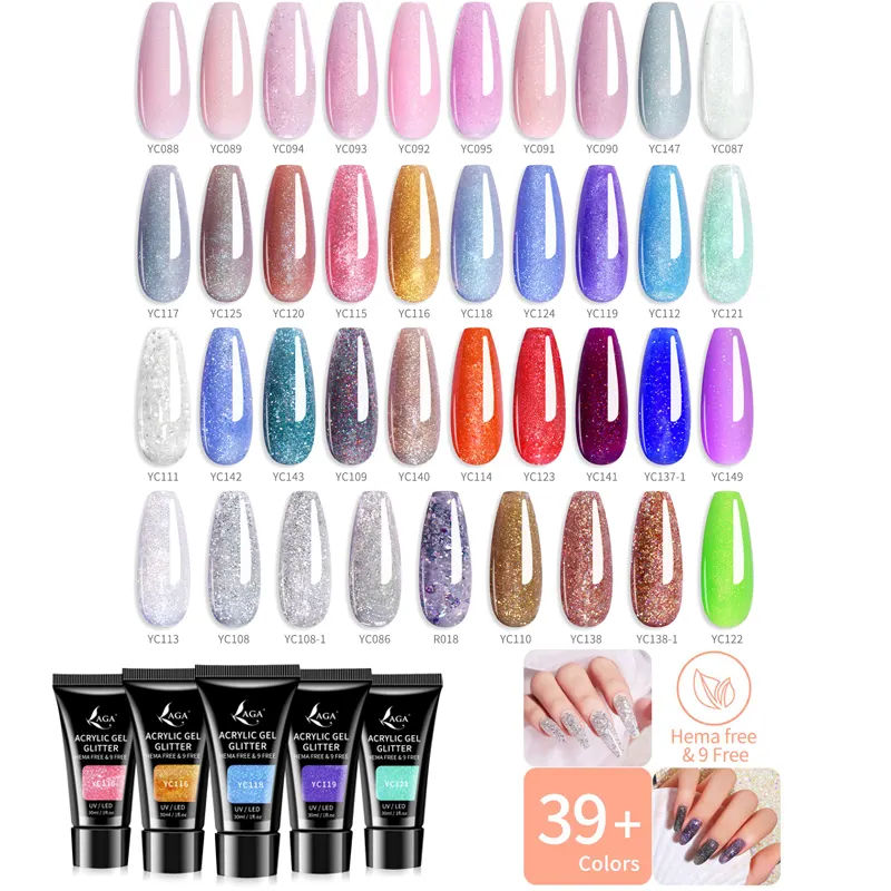 Groothandel Nagel Levert Beste Poly Gel Nagelgel Kit Mousserende Poligel Acrygel Uv Nail Extension Polly Acryl Poly Gel