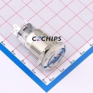 HY-19A-P11-S-DY-G12V-CU-008 <b>Push</b> <b>Button</b> <b>Switch</b> Through hole Component (THT) <b>Switch</b> - Product Image 1