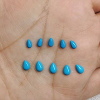 3x4 3x5 4x6 6x8mm forme de poire forme de goutte d'eau pierre Turquoise bleue Pure à dos plat Cabochons perles pour bricolage bijoux résultats