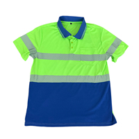 Polo de travail haute visibilité pour hommes, manches courtes, respirant, en polyester, certifié CIQ, idéal pour l'été