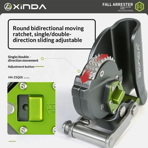 Dispositivo Anticaídas Xinda Serie H de Tercera Generación, de Aluminio Aeronáutico, para Escalada en Roca, Trabajo en Altura y Protección Contra Caídas - Product Image 3