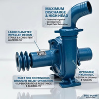 Pompe centrifuge agricole diesel à haute pression et haut débit, personnalisable en couleur et dimensions variées