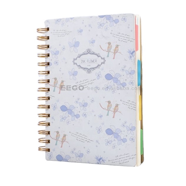 Hot Sale Marbling Spiral Bind Office Monthly Weekly Planner Diary Ledger Notebook With Gift Box Packing