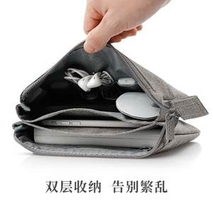 Canvas Storage Bag Minimalist Zipper Pouch Portable Organizer for Travel B2B Wholesale - Product Image 2