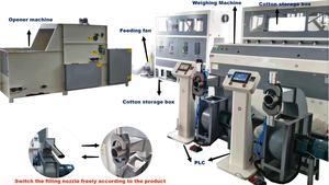 Machine de remplissage d'oreillers de haute qualité Machine de remplissage de coussins de siège à double tête Souffleur d'oreillers - Product Image 4