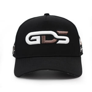 Cappello da Golf in maglia traforata con prestazioni nere personalizzato 3d ricamato per squadra di Club calcio Snapback cappellino per uomo - Product Image 3