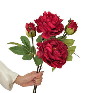 Fleurs de pivoine artificielles en soie, haute simulation, décoratives pour la maison, mariage, style romantique rêveur, blanc, rose, bleu, jaune - Product Image 5