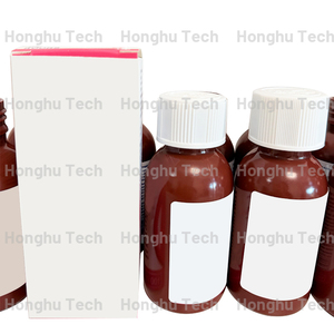 Nueva Llegada de Botellas Redondas de Plástico PE Ámbar Vacías de 100 ml, Botellas Marrones Gruesas con Tapa CRC, Etiqueta y Caja - Product Image 4