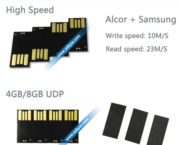 En vrac haute vitesse capacité réelle 1GB 2GB 4GB 8GB 16GB 32GB 64GB 128GB 256GB micro mémoire UDP USB pen drive chips