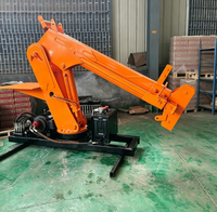 Grue à flèche hydraulique pliable peu encombrante, installation facile pour les projets de levage à petite échelle