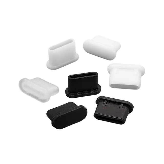 In-stock Type-C Phone Dust Plug Charging Port Cap Silicone Stopper Hole Cover Moulded 10x4mm 20-90 ShoreA Colors