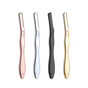 Eco-Friendly Reusable Metal Handle <b>Eyebrow</b> Razor Premium <b>Eyebrow</b> <b>Trimmer</b> with Replacement Blades - Product Image 3
