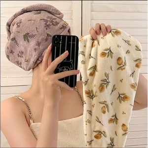 Serviettes de bain Fuen Textile à imprimé floral 70x140cm en polaire corail douce et absorbante pour la maison ou comme cadeau - Product Image 2