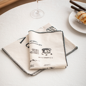 Paños de Cocina de Lino y Algodón Natural Reutilizables y Personalizables, Servilletas de Lujo para Restaurantes, Cafeterías y Pastelerías - Product Image 5