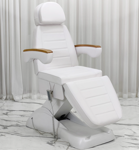 Lit de soin électrique à trois moteurs pour esthétique, ajustement de la colonne vertébrale, injections médicales, tatouage, avec accoudoirs en bois, design moderne - Product Image 1