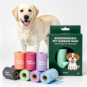 Biodegradable Pet Waste <b>Bags</b> Lavender Scented Dog Poop <b>Bags</b> Home <b>Compostable</b> Poopbags for Animal Feces Disposal - Product Image 1