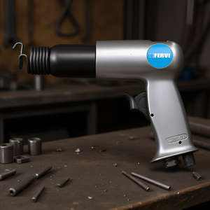 Martillo Neumático Fervi con 4 Cinceles Hexagonales, Herramienta de Trabajo Pesado para Metalurgia - Product Image 3